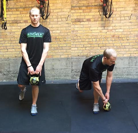 10 single leg rotational deadlift start